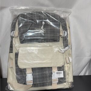 NEW Five Piece Canvas School Backpack Combo Set